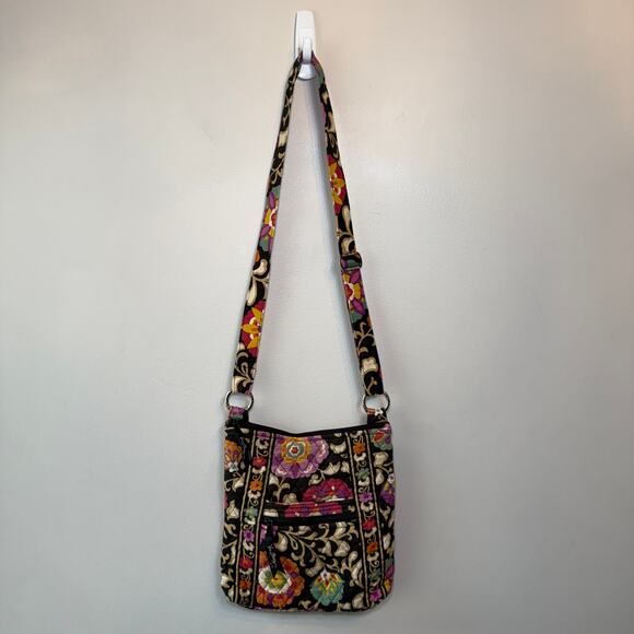 Vera Bradley Handbags - Vera Bradley Suzani Floral Print Hipster Crossbody Bag Purse